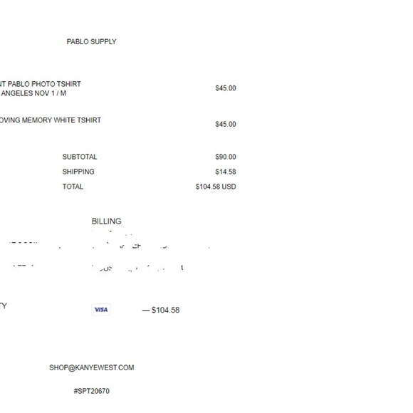 Authentic Kanye West Saint Pablo T-Shirt NWOT G375 - Picture 7 of 7